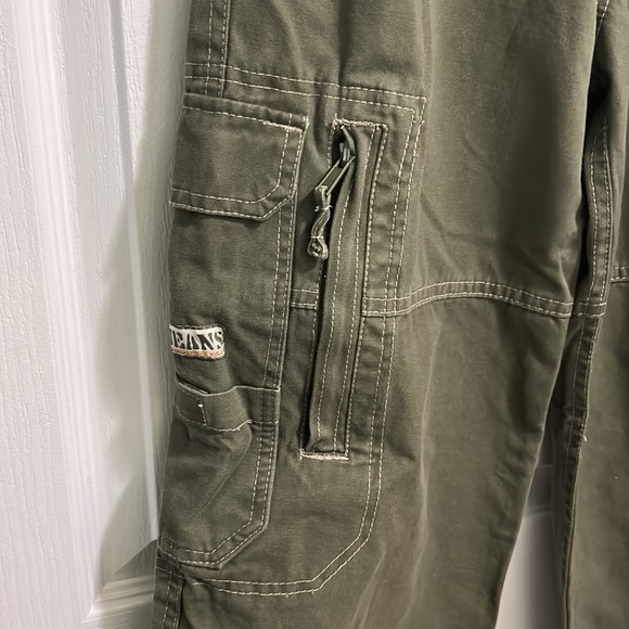 Nevada Boys Pants, SZ 8 100 % Cotton Army Green with Belt NWT - Picture 5 of 7